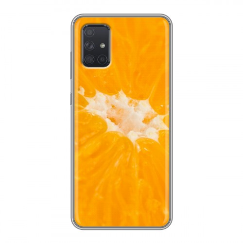 Дизайнерский силиконовый чехол для Samsung Galaxy A71 Апельсины