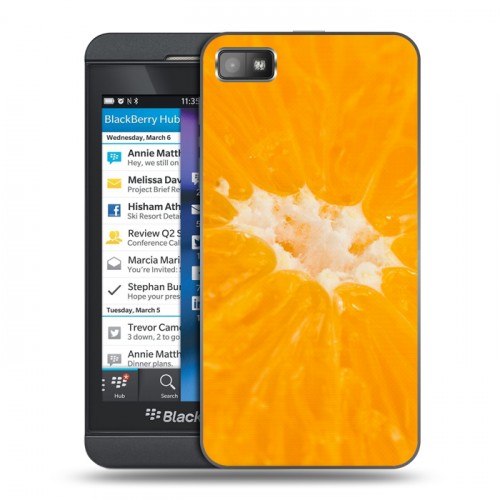 Дизайнерский пластиковый чехол для BlackBerry Z10 Апельсины