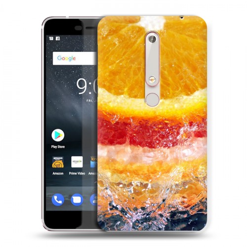 Дизайнерский пластиковый чехол для Nokia 6 (2018) Апельсины