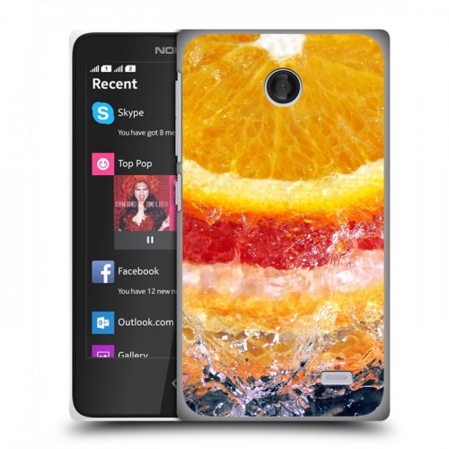 Дизайнерский пластиковый чехол для Nokia X Апельсины