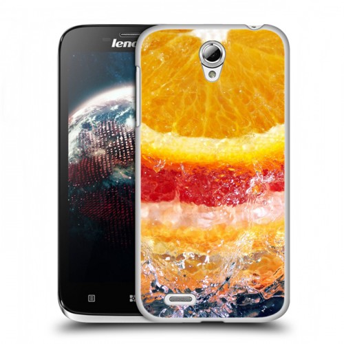 Дизайнерский пластиковый чехол для Lenovo A859 Ideaphone Апельсины