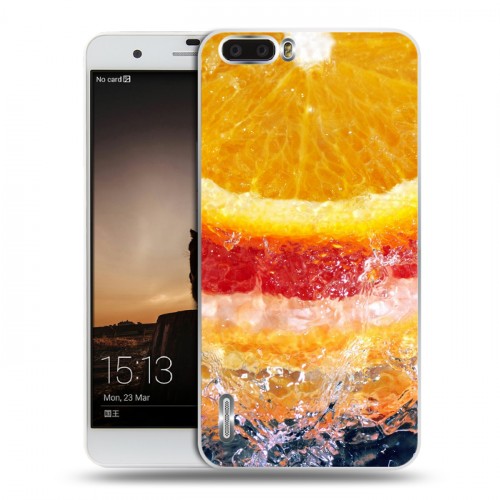 Дизайнерский пластиковый чехол для Huawei Honor 6 Plus Апельсины