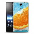 Дизайнерский пластиковый чехол для Sony Xperia TX Апельсины