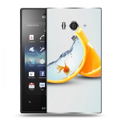 Дизайнерский пластиковый чехол для Sony Xperia acro S Апельсины