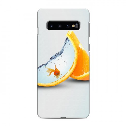 Дизайнерский силиконовый чехол для Samsung Galaxy S10 Апельсины