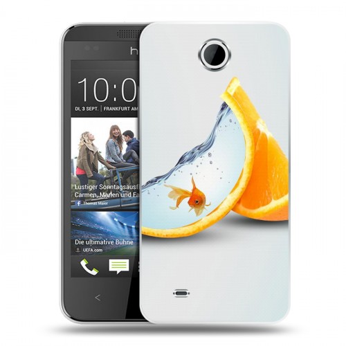 Дизайнерский силиконовый чехол для HTC Desire 300 Апельсины