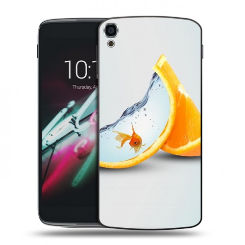 Дизайнерский пластиковый чехол для Alcatel One Touch Idol 3 (5.5) Апельсины