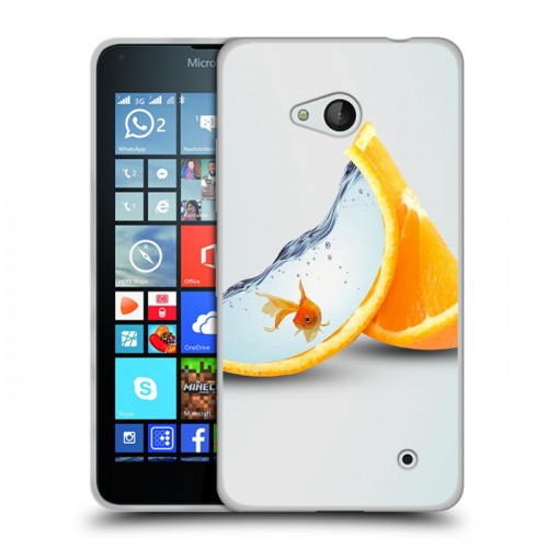 Дизайнерский пластиковый чехол для Microsoft Lumia 640 Апельсины