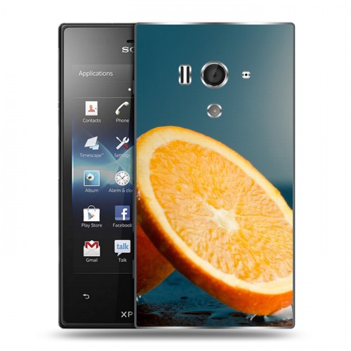 Дизайнерский пластиковый чехол для Sony Xperia acro S Апельсины