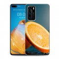 Дизайнерский пластиковый чехол для Huawei P40 Апельсины