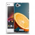 Дизайнерский пластиковый чехол для Sony Xperia L Апельсины