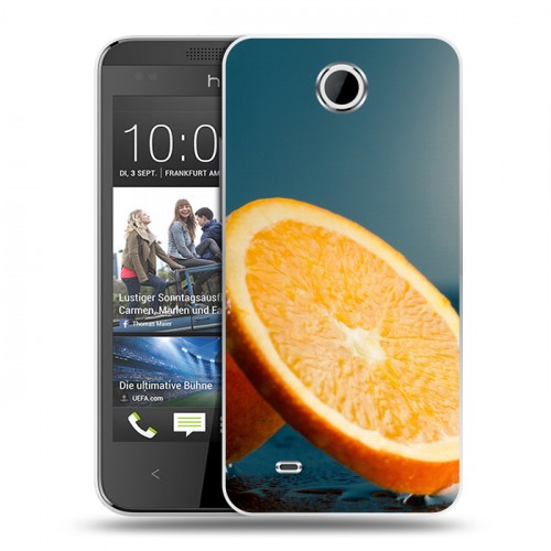 Дизайнерский пластиковый чехол для HTC Desire 300 Апельсины