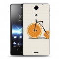 Дизайнерский пластиковый чехол для Sony Xperia TX Апельсины