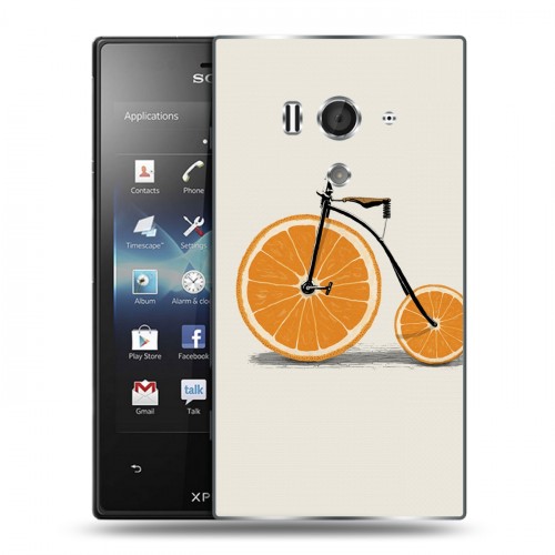 Дизайнерский пластиковый чехол для Sony Xperia acro S Апельсины