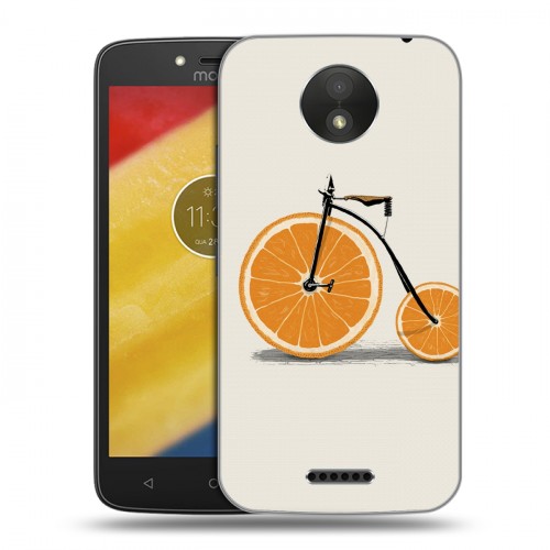 Дизайнерский пластиковый чехол для Motorola Moto C Plus Апельсины
