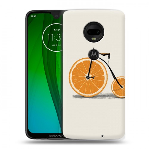 Дизайнерский силиконовый чехол для Motorola Moto G7 Апельсины