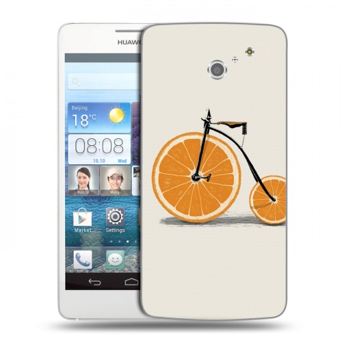 Дизайнерский пластиковый чехол для Huawei Ascend D2 Апельсины