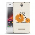 Дизайнерский пластиковый чехол для Sony Xperia E Апельсины