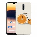 Дизайнерский силиконовый с усиленными углами чехол для Nokia 2.3 Апельсины