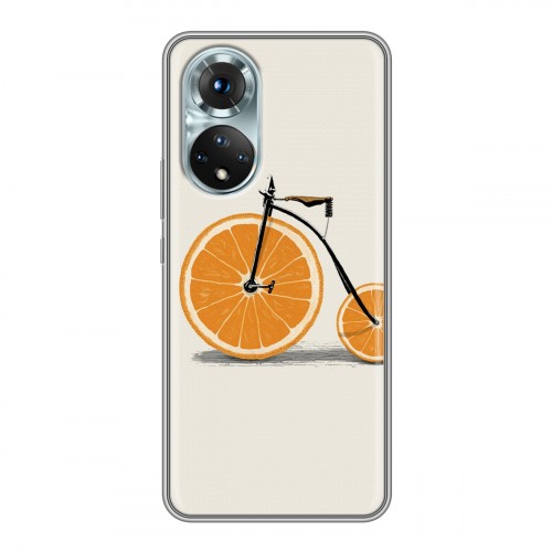 Дизайнерский силиконовый с усиленными углами чехол для Huawei Honor 50 Апельсины