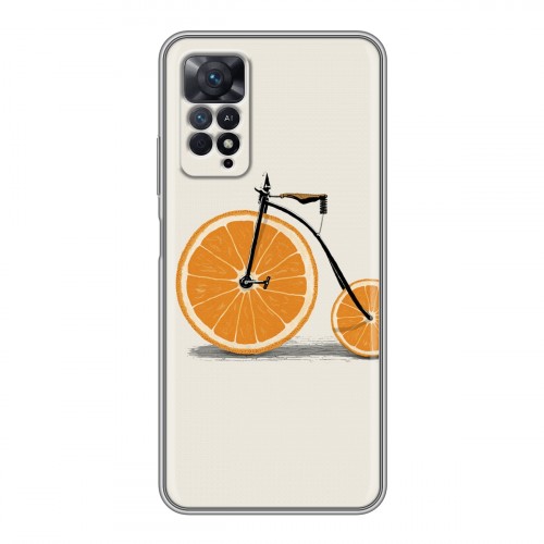 Дизайнерский силиконовый с усиленными углами чехол для Xiaomi Redmi Note 11 Pro Апельсины