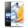 Дизайнерский пластиковый чехол для Sony Xperia TX Апельсины