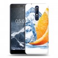 Дизайнерский пластиковый чехол для Nokia 5.1 Апельсины