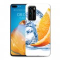 Дизайнерский силиконовый с усиленными углами чехол для Huawei P40 Апельсины