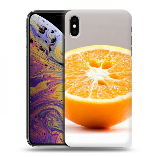 Дизайнерский силиконовый чехол для Iphone Xs Max Апельсины