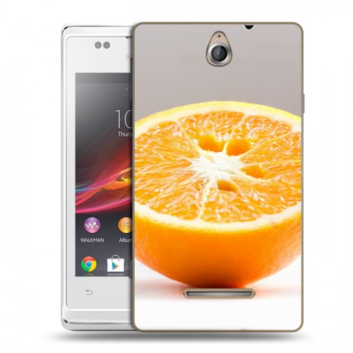 Дизайнерский пластиковый чехол для Sony Xperia E Апельсины