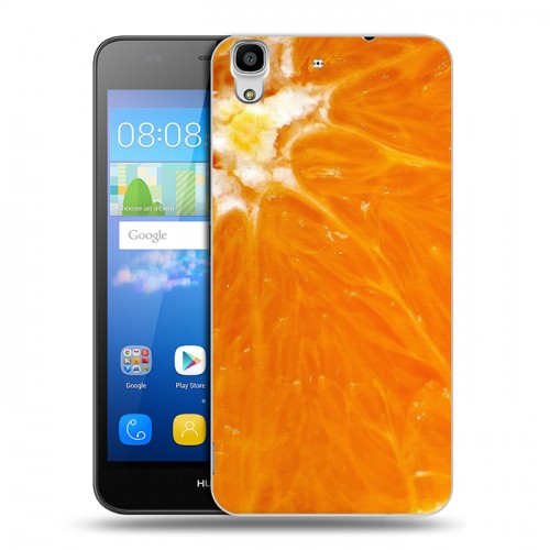 Дизайнерский пластиковый чехол для Huawei Y6 Апельсины