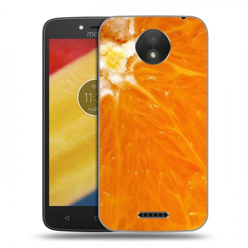 Дизайнерский пластиковый чехол для Motorola Moto C Plus Апельсины