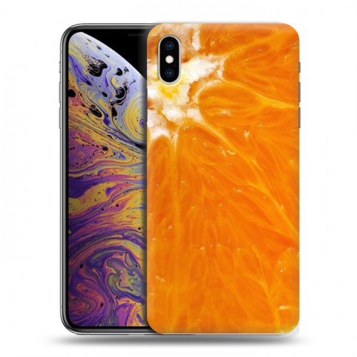 Дизайнерский силиконовый чехол для Iphone Xs Max Апельсины