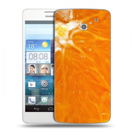 Дизайнерский пластиковый чехол для Huawei Ascend D2 Апельсины