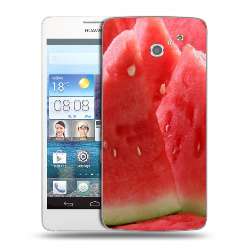 Дизайнерский пластиковый чехол для Huawei Ascend D2 Арбузы