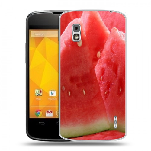 Дизайнерский пластиковый чехол для LG Google Nexus 4 Арбузы