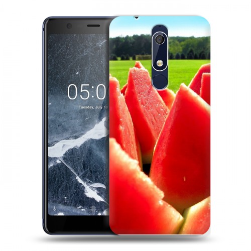 Дизайнерский пластиковый чехол для Nokia 5.1 Арбузы