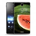 Дизайнерский пластиковый чехол для Sony Xperia TX Арбузы