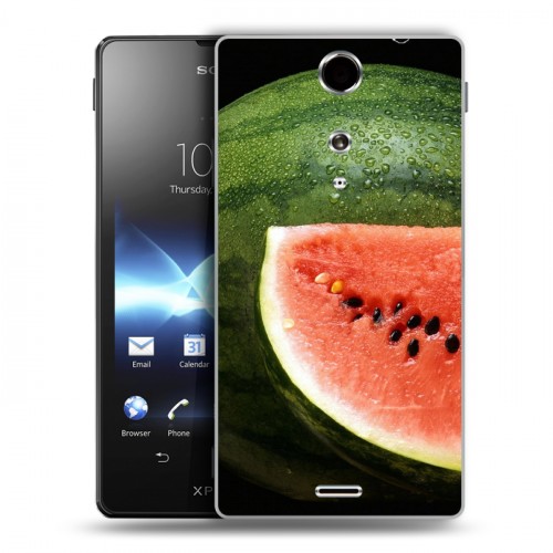 Дизайнерский пластиковый чехол для Sony Xperia TX Арбузы