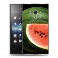 Дизайнерский силиконовый чехол для Sony Xperia acro S Арбузы