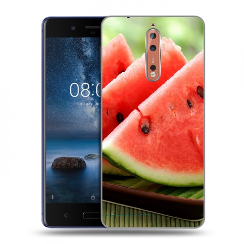 Дизайнерский пластиковый чехол для Nokia 8 Арбузы