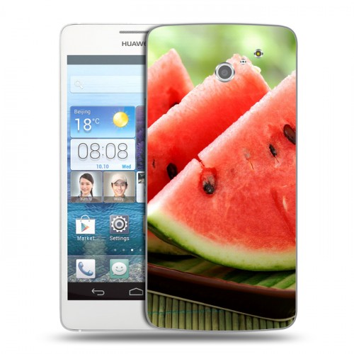 Дизайнерский пластиковый чехол для Huawei Ascend D2 Арбузы