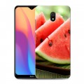 Дизайнерский силиконовый с усиленными углами чехол для Xiaomi RedMi 8A Арбузы