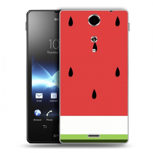 Дизайнерский пластиковый чехол для Sony Xperia TX Арбузы