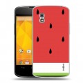 Дизайнерский пластиковый чехол для LG Google Nexus 4 Арбузы