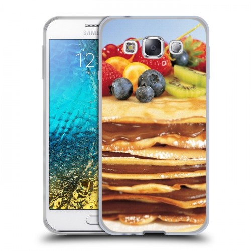Дизайнерский пластиковый чехол для Samsung Galaxy E5 Блины