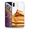 Дизайнерский силиконовый чехол для Iphone Xs Max Блины