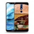 Дизайнерский силиконовый чехол для Nokia 5.1 Plus Бургеры