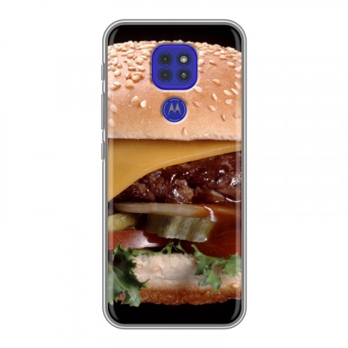 Дизайнерский силиконовый чехол для Motorola Moto G9 Play Бургеры