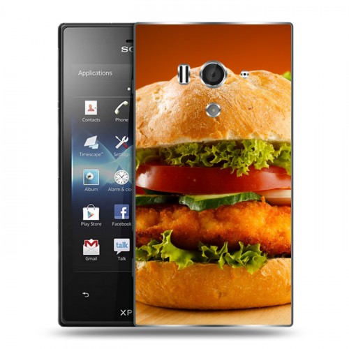 Дизайнерский пластиковый чехол для Sony Xperia acro S Бургеры